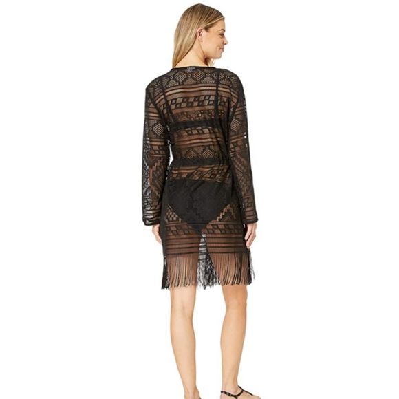 dotti Fringed Kimono Coverup - Picture 3 of 4